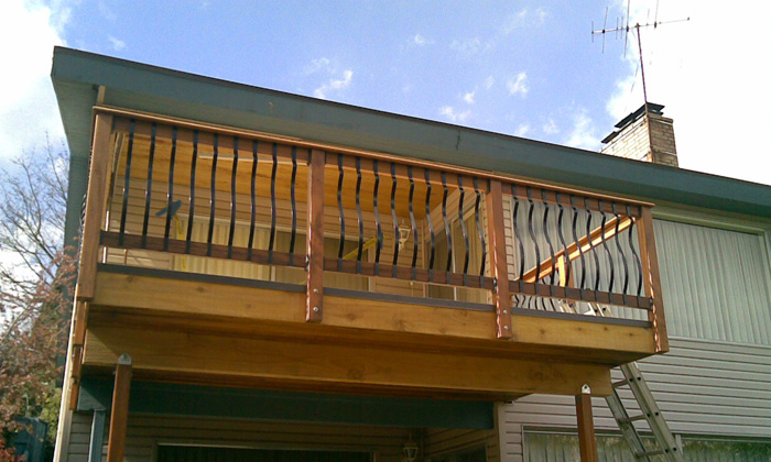 Wood balcony design and construction