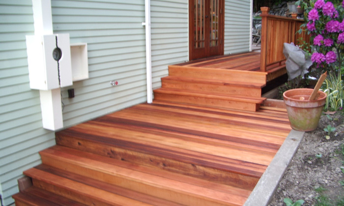 Cedar deck design and construction